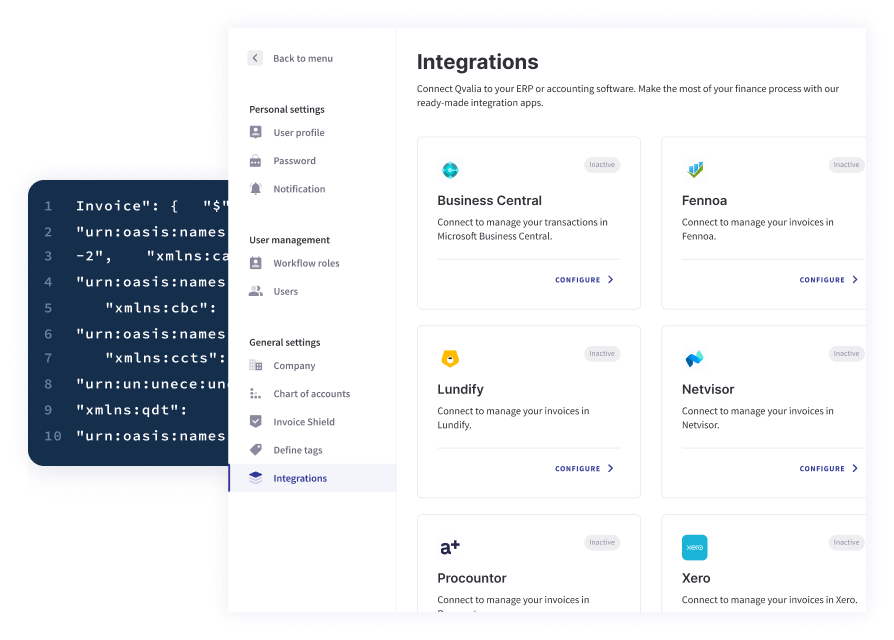 Qvalia e-order management and integrations