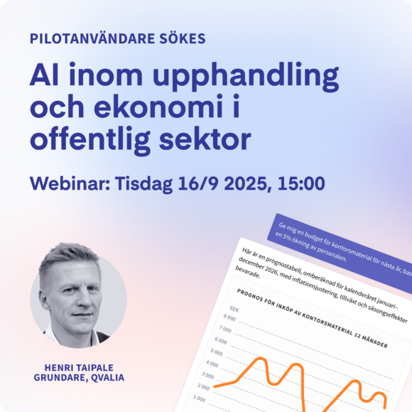 AI-pilot offentlig sektor ekonomi och upphandling
